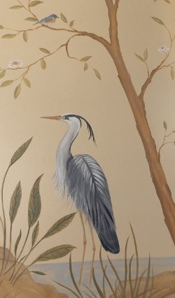 Great Blue Heron and Blue Bird