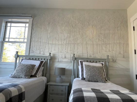 White Birch Forest Mural