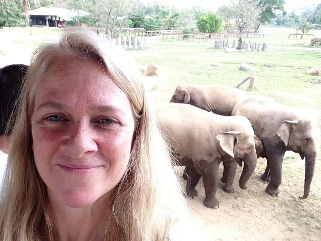 Cheryl at Elephant Nature Park Chiang Mai Thailand